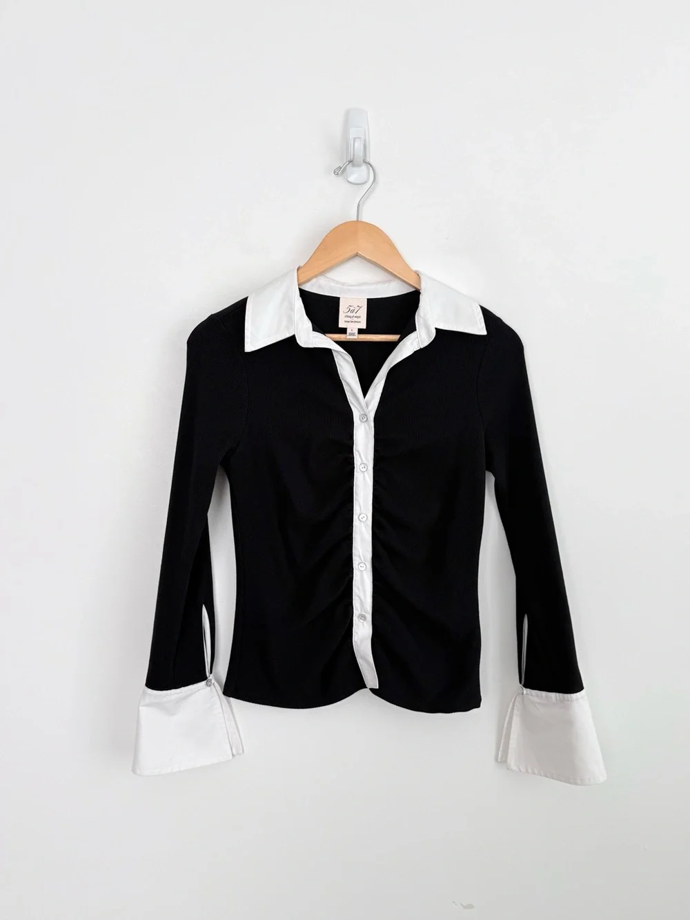 Cinq à Sept Lola Two-Tone Button-Front Shirt